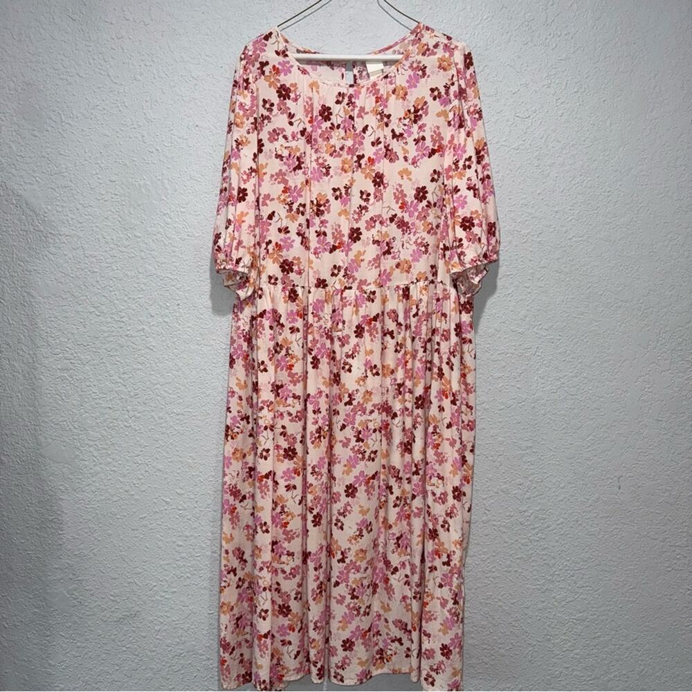 H&M Flowy Floral Midi Dress Pink Cream Boho Blooms Prairie Cottagecore
Size XXL - Picture 3 of 7